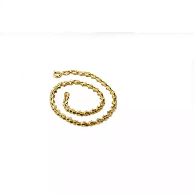 Unique Heart Links Love Themed Anklet Bracelet 9 in TOP Quality 18K Gold Filled