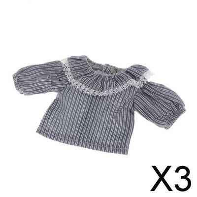 3X Mini abito da bambina adorabile da 12 pollici per bambole Blythe Dolls Stripe