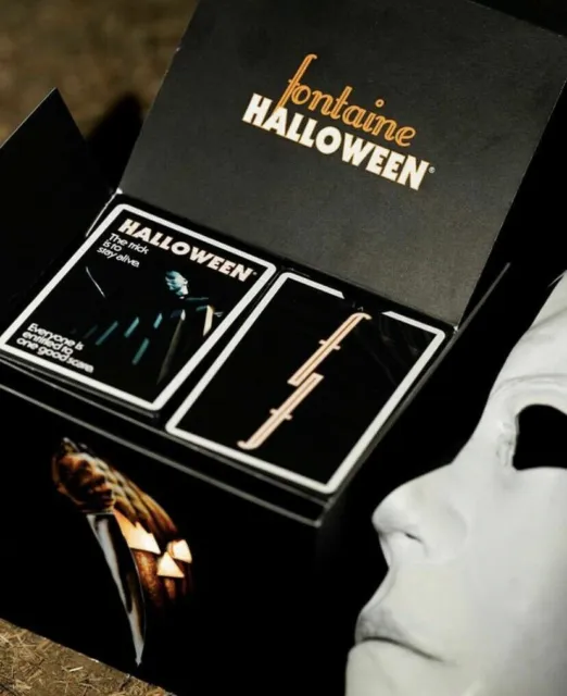 IN HAND Fontaine Halloween Michael Myers Brick Box w 12 Decks Playing Cards NEW