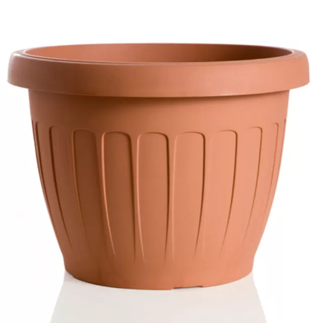 Vaso Rotondo da Giardino Fioriera Esterni in Plastica Grande Piccolo Ø 15-70 cm