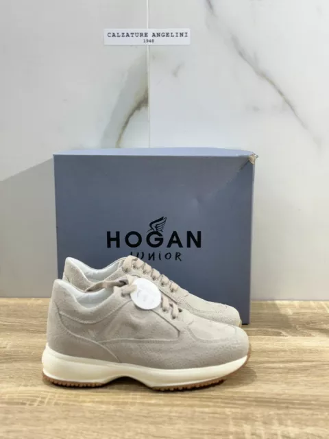 HOGAN JUNIOR INTERACTIVE Bambina Suede Catrame Strass Casual Baby