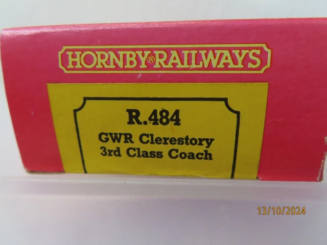 OO GAUGE HORNBY # R484 GWR Clerestory 3rd Class Coach boxed £20.00 ...