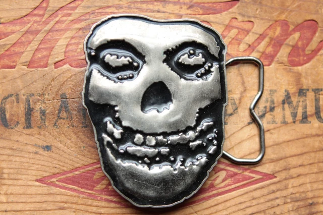 Misfits Samhain Skull Belt Buckle - Danzig Kiss Silver 3D  display picture 1