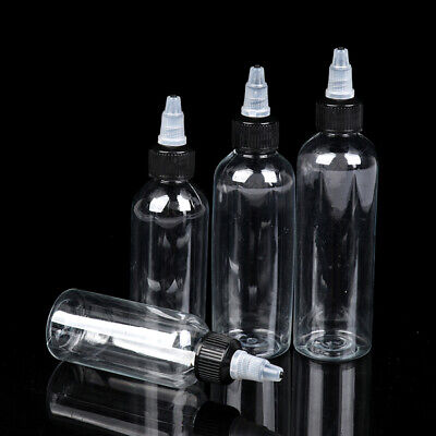 2x 60ml/100ml/120ml Pet Refillable Liquid Dropper Bottles Tattoo ink Contain-AZ