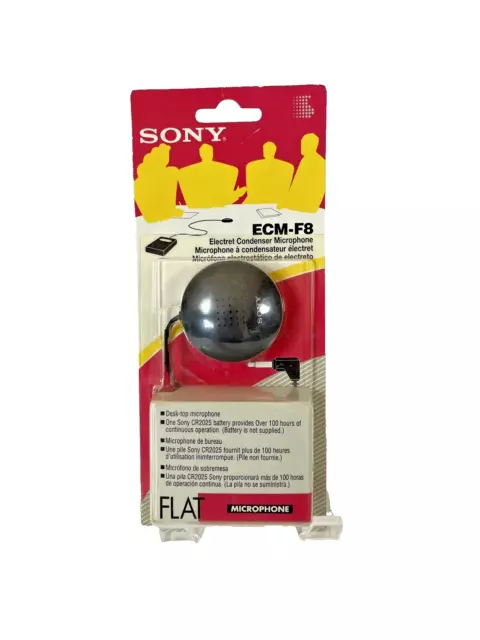 Sony Microphone ECM-F8 Flat Electret Condenser Microphone New