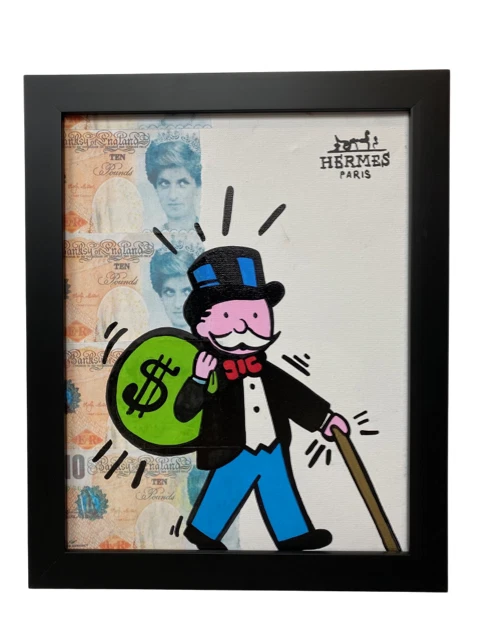BANKSY GRAFFITI ART Pop Art X Hermes Monopoly Man Painting (2015) £285. ...