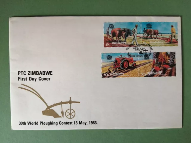 Zimbabwe Stamps 1983 FDC 30th World Ploughing Contest  (M339)