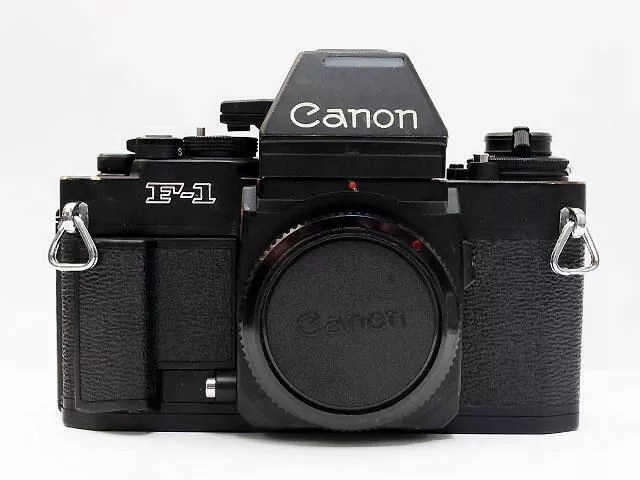 Canon F-1N with AE Finder 35mm SLR Film Camera Black Body Excellent from Japan