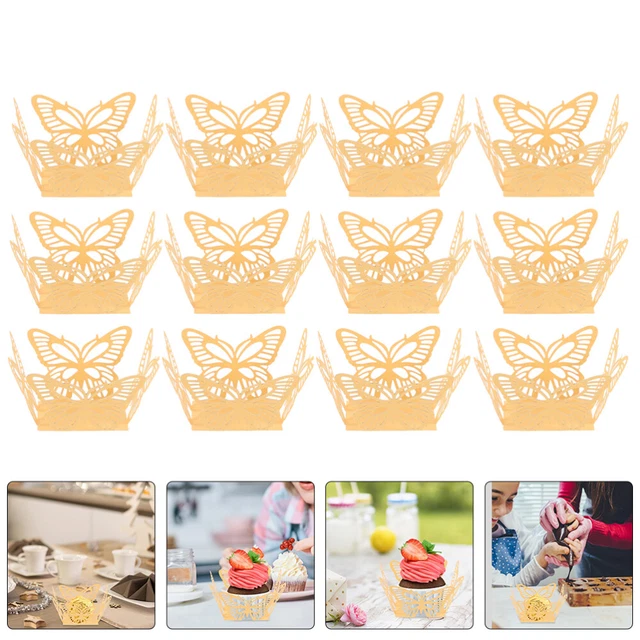 30 pz involucri per cupcake di carta cava per cupcake per cottura involucri per imballaggio torte