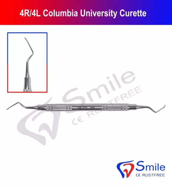 Columbia Université Curette 4R/4L avec Deux Couper Bords Parodontale Curettes Ce