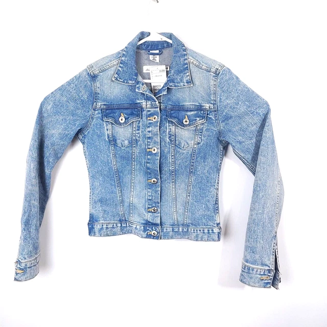 L.O.G.G Women's Stonewash Denim NWT Trucker Jean Jacket Sz 4