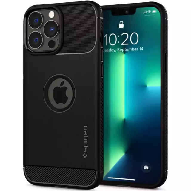 Schutzhülle Spigen Rugged Armor für iPhone 13 Pro Max Schwarz