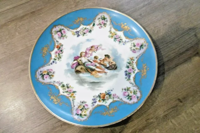 Ancienne coupe plat en porcelaine de Paris XIX siècle