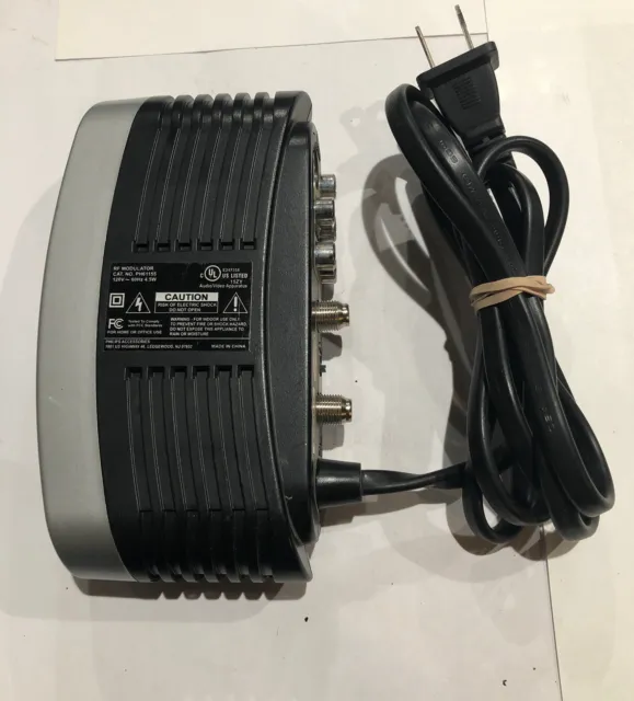 Philips RF Modulator PH61155, 120V - 60Hz , Audio Video Input / Coax Out 2.O1
