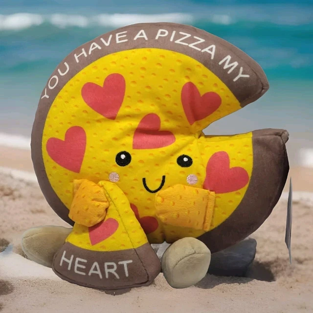 ALDI YOU HAVE A Pizza MY Heart Cuddly Novelty Plush Soft Toy Valentines