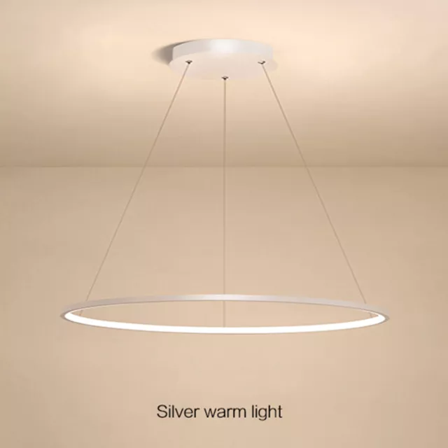 LED Pendel Lampe Ring-Design Hänge Decken Leuchte Küchen Beleuchtung 60CM Rund