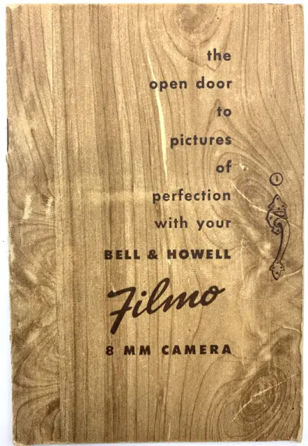 Bell & Howell Filmo Sportster 8mm Camera Manual Instruction Booklet