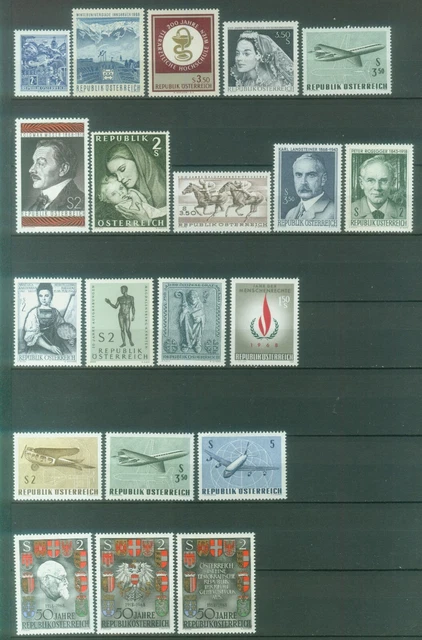Österreich 1968 Jahrgang aus Mi 1256-1277 ** postfrisch! (2 Serien komplett )