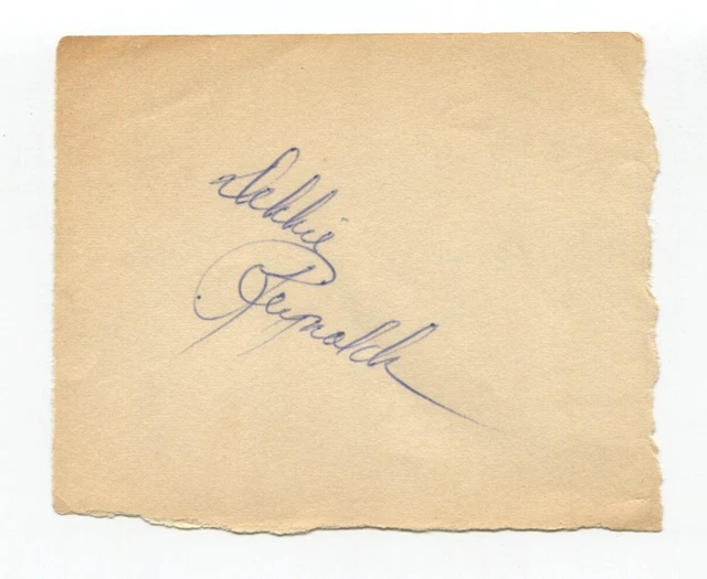 Debbie Reynolds Signed Page Cut Autographed In 1952 Actress Singin' In The Rain