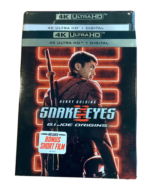 SNAKE EYES GI Joe Origins (4K Ultra HD + Digital Code) SEALED w/Slip