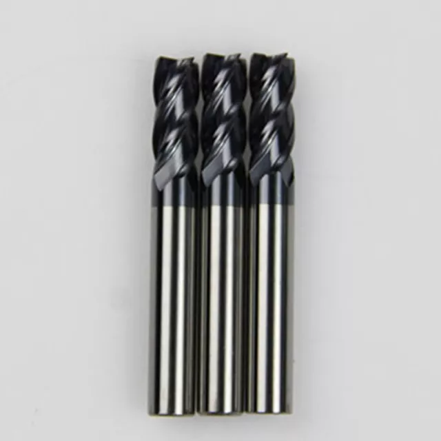 8mm Tungsten Carbide End Mill 4-Flute HRC50-60mm Length CNC Milling Cutter Bit