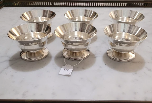 6 coupe à glace vintage avec 5 cuillères Guy Degrenne