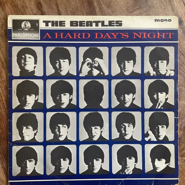 The Beatles - A Hard Day's Night  Ex-/Ex+ Vinyl Lp / First/Label A/Tracing Inner