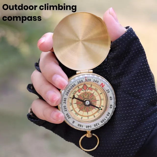 Camping-kompass Wasserdicht Mehrzweck-kompass Im Taschenformat Retro-stil