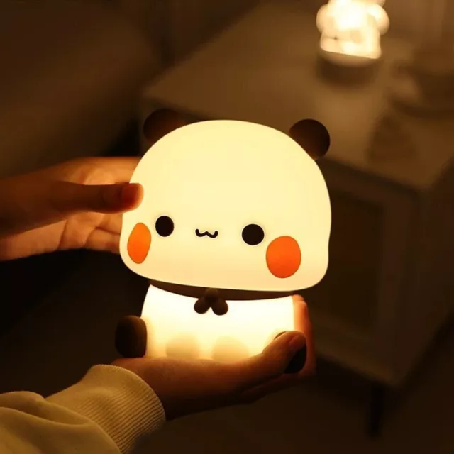 Nachtlicht Panda Süße LED Lampe Bär Schlafzimmer Kinderzimmer Bubu Dudu Tier