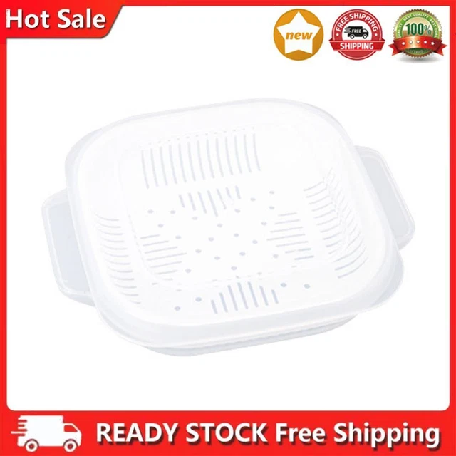 Kitchen PP Rice Storage Containers Microwave Heating Dumpling Packing Box