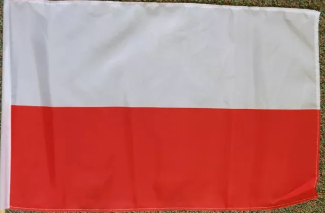 Polish Flag 18" sleeved Poland Warsaw Gdansk Polska Football Catholic business