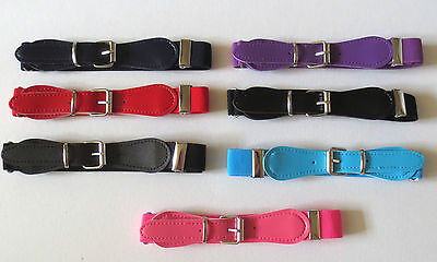 Childrens/Kids/Boys/Girls Adjustable Elasticated Belt With Buckle On Leather