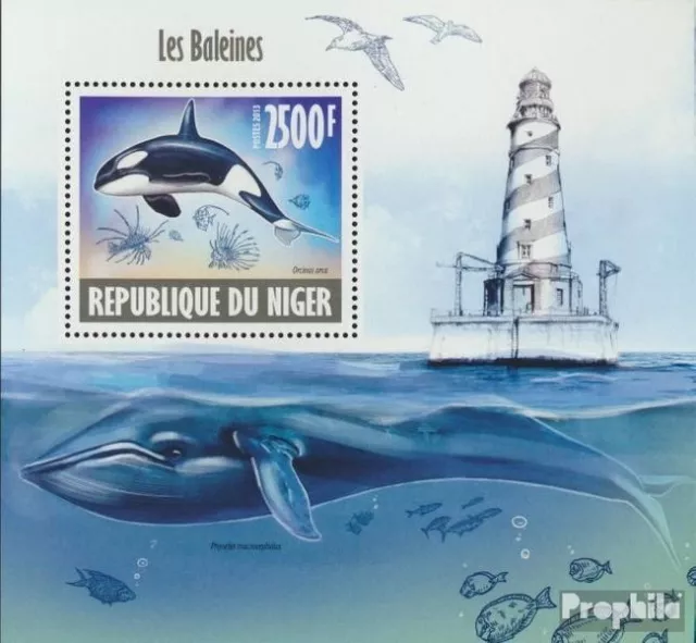 niger bloc-feuillet 229 (complète. Edition.) neuf 2013 baleines