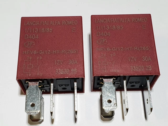 Kit De 6 Relais 12V 30A Pour Alfa Romeo Giulia - Remplacement Centralina 1/11308/85 - Avec Instructions