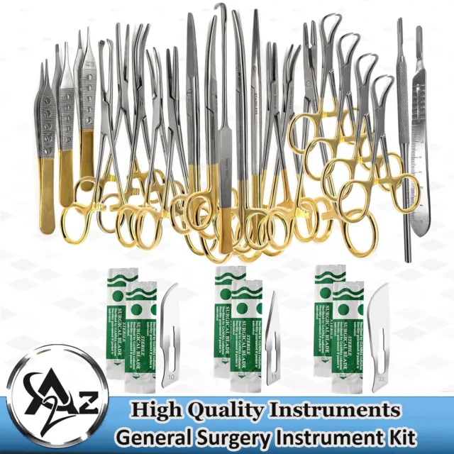 New 82 Pcs Canine+Feline Spay Pack Veterinary Surgical Instruments Stainless Ce