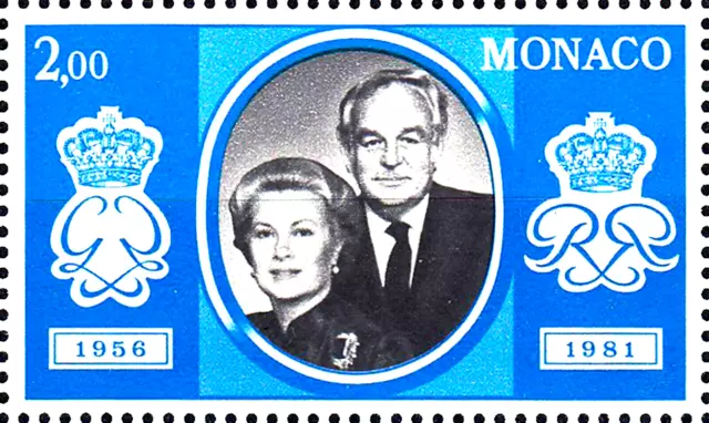 1469 MNH Monaco 1981 Silberhochzeit Fürst Rainier III 3 Grace Patricia Kelly