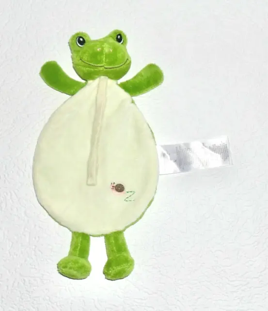 wie NEU Kik Ergee FROSCH FROG grün & beige Schmusetuch Schnuffeltuch Kuscheltuch