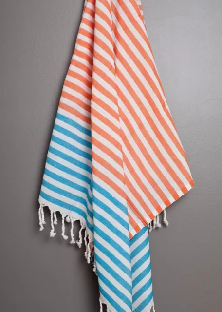 Stripe Turkish Towel 100% Cotton Peshtemal Fouta Hammam Beach Bath Towel