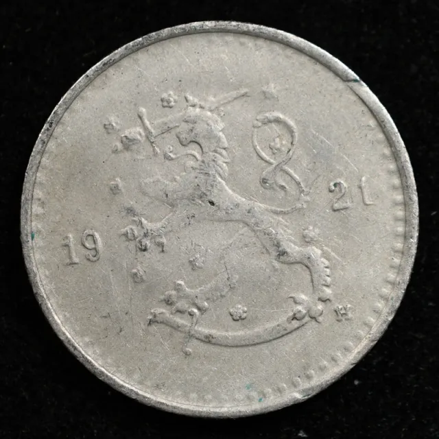Finland 25 Pennia 1921, Coin, Km# 25, Rampant Lion, Sword, Inv#E014