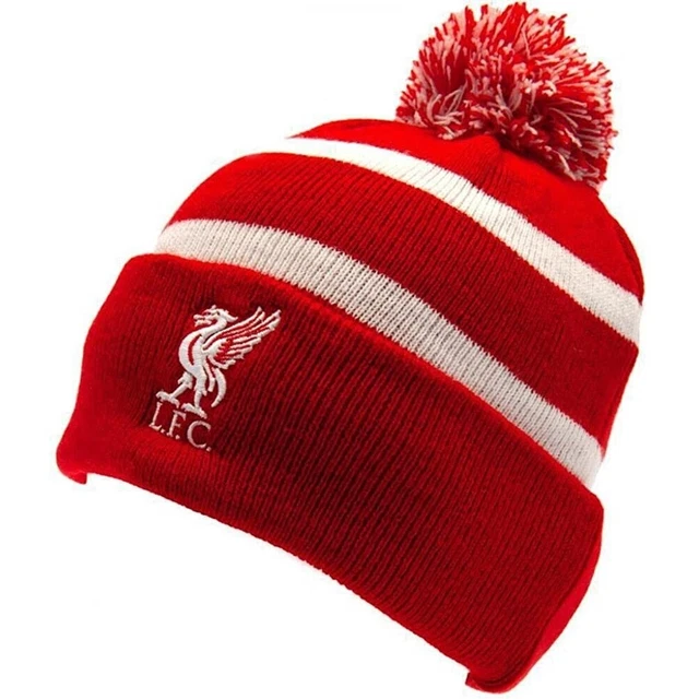 Liverpool FC  Adult Bobble Knitted Stripe Beanie (SG20581)