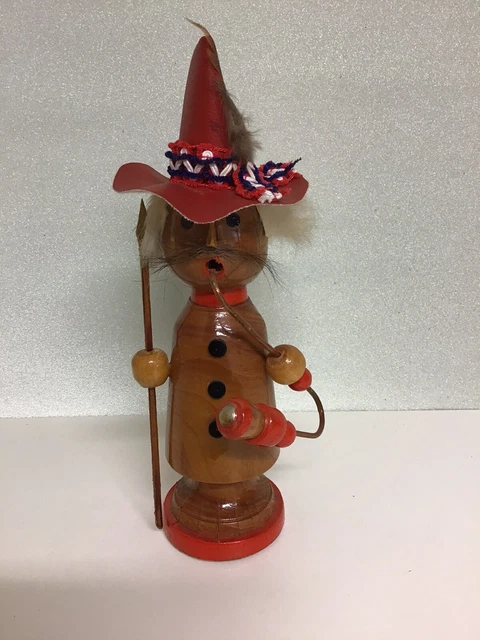 altes DDR Räuchermännchen UNGENUTZT Gedrechselt 25cm Sammler Retro Erzgebirge