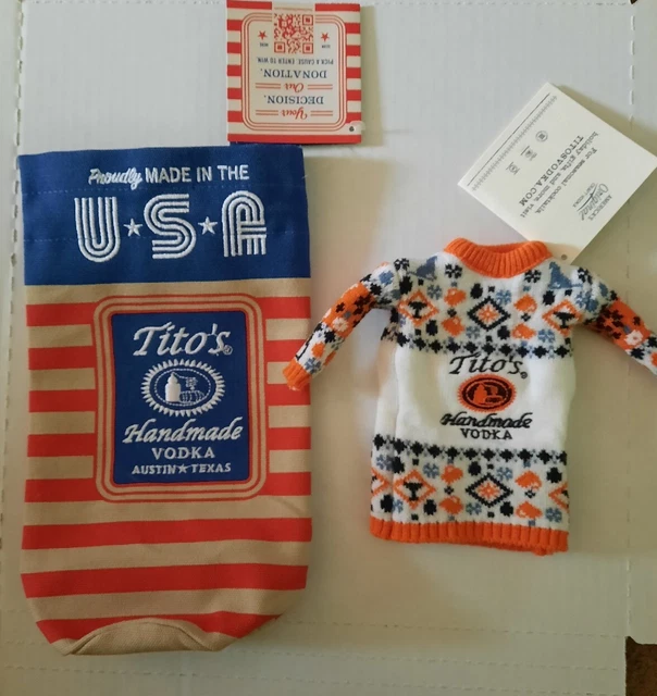 Tito's Vodka Bottle Bag & Sweater Topper - New