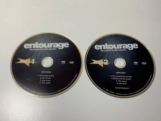 ENTOURAGE THE COMPLETE First Season Disc 1 Disc 2 DVD HBO TV Series ...