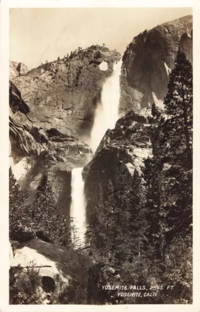 Yosemite National Park California, Yosemite Falls, VTG RPPC Real Photo Postcard