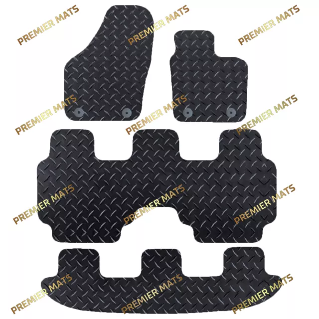 For Seat Alhambra 2011 Onwards Rubber Floor mats Taxi Version 4 Pcs Tailored