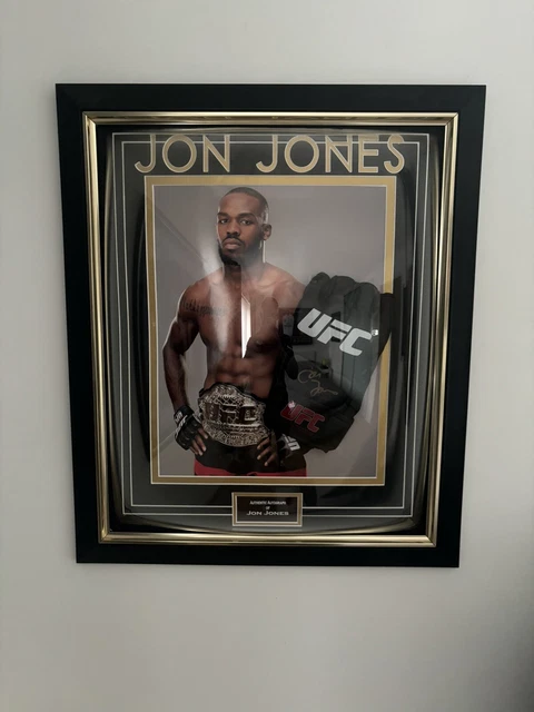 Jon Jones Signed UFC Glove Framed & AFTAL COA
