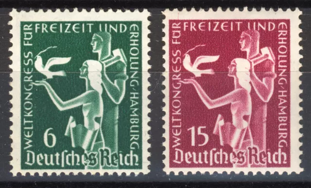 MiNr. 622-623 Deutsches Reich 1936 - Weltkongress in Hamburg - ungebraucht *