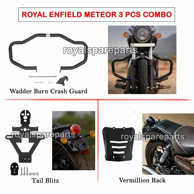 ROYAL ENFIELD METEOR 350cc Engine Crash Guard, Tail Blitz, Vermillion