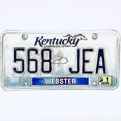 United States Kentucky Webster County Passenger License Plate 568 JEA