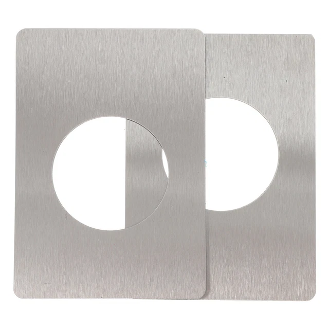 2pcs Door Hole Cover Plate Repair Plate Door Reinforcement Plate for Door Knob